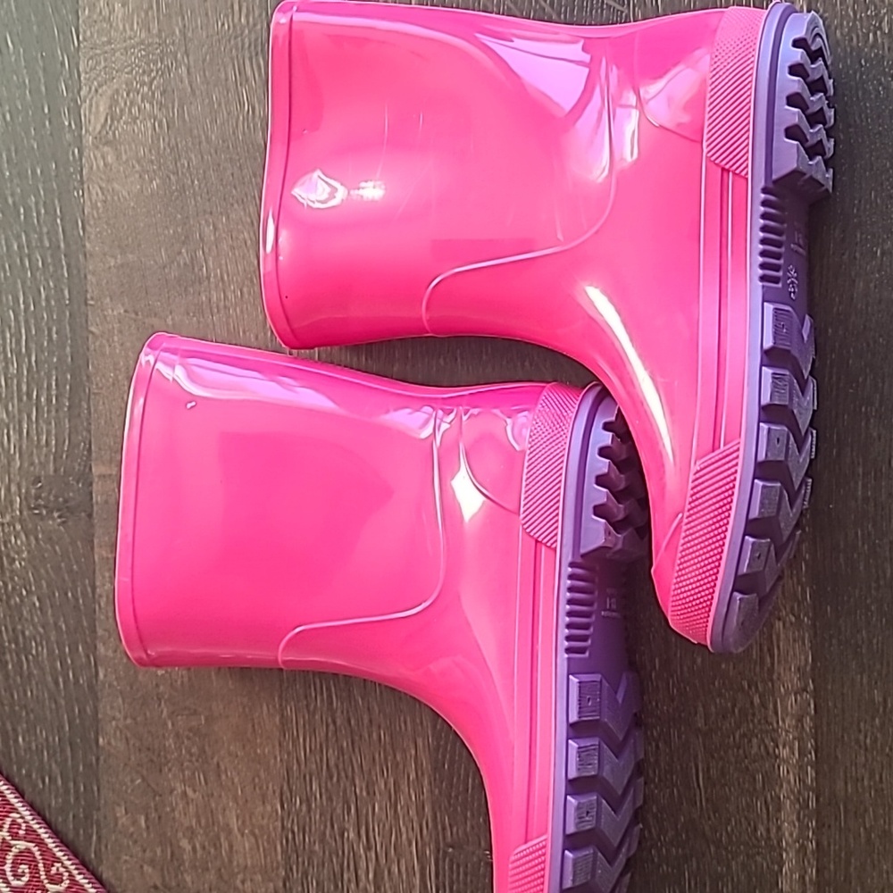 Little Girl Rubber Rain Boots Size 13-1 NWOT - Picture 4 of 7